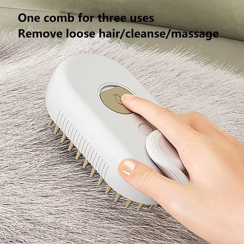 Haleva™ PurrGlow 2.0, 3-in-1 Steam Grooming Brush