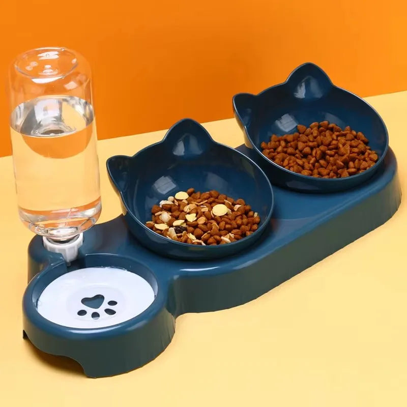 Haleva™ PurrfectDine Triple Bowl Set
