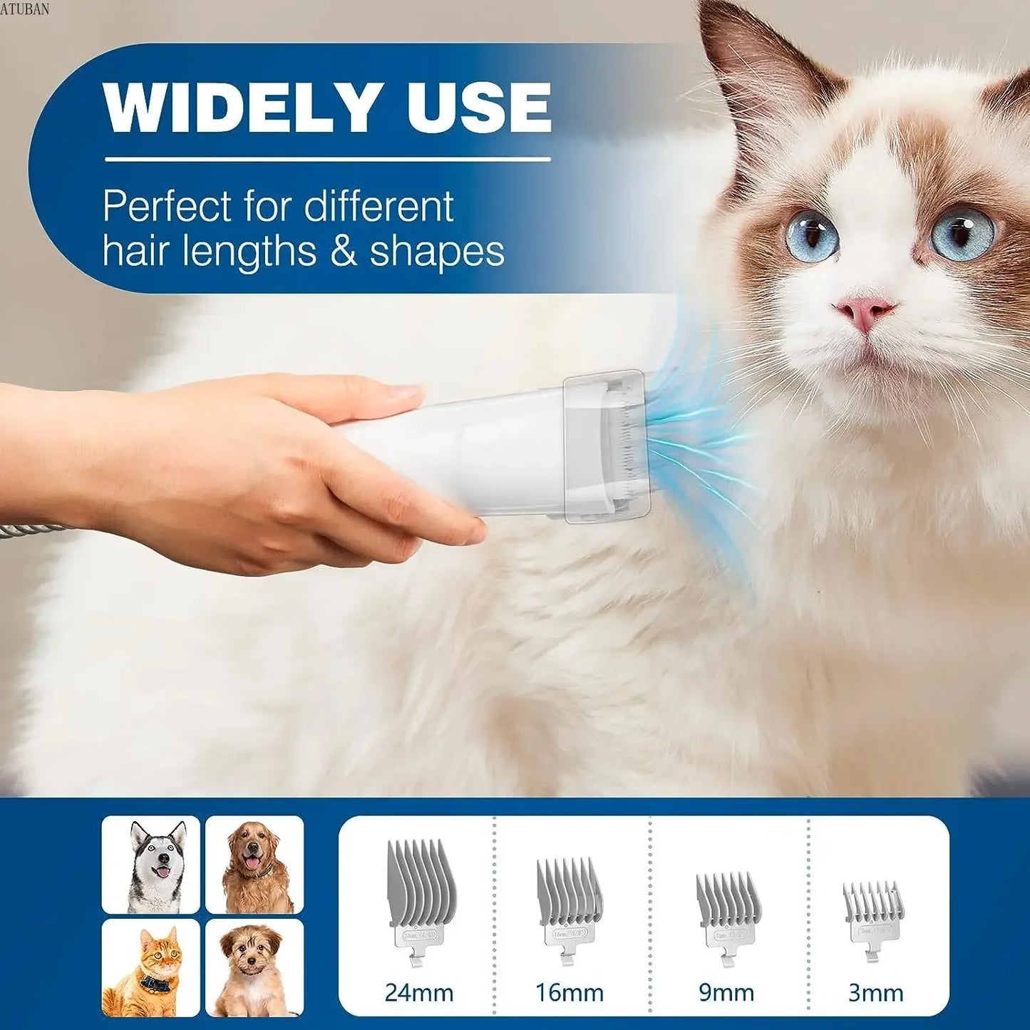 Haleva™ GroomPro 2-in-1 Grooming Vacuum System