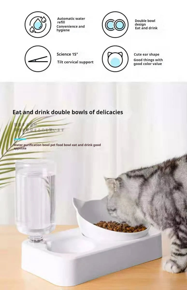 Haleva™ Elevate Duo – 15° Raised Feeder with Auto-Water System