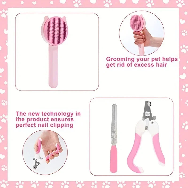 Haleva™ PurrCare 8-in-1 Grooming Kit