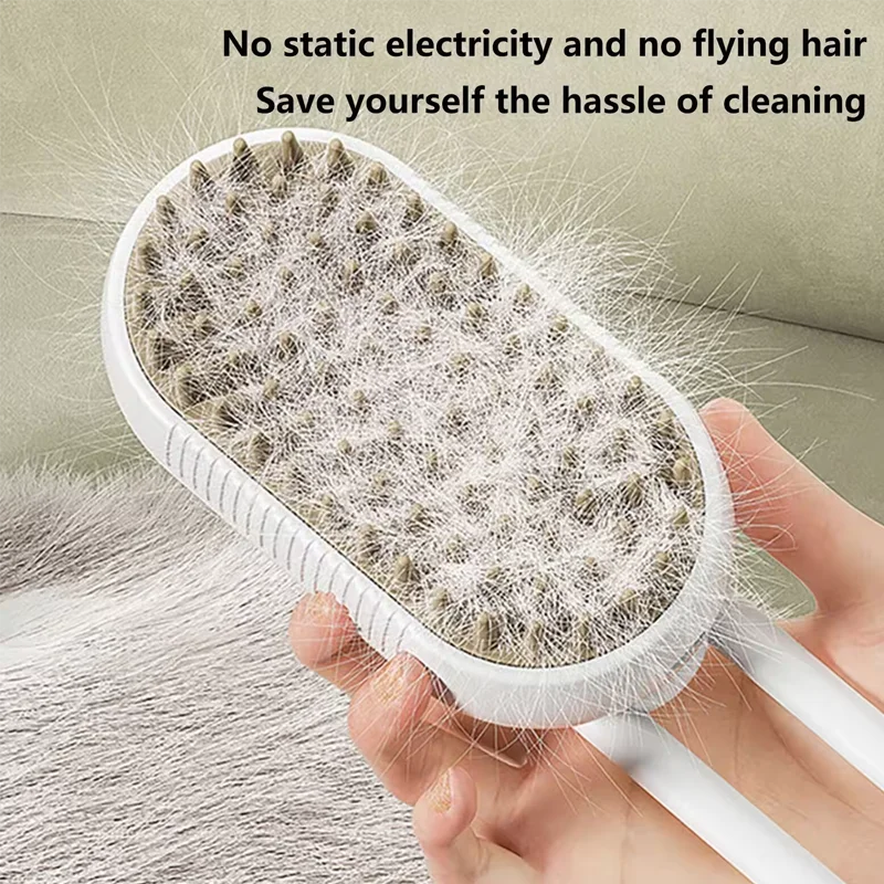 Haleva™ PurrGlow 2.0, 3-in-1 Steam Grooming Brush