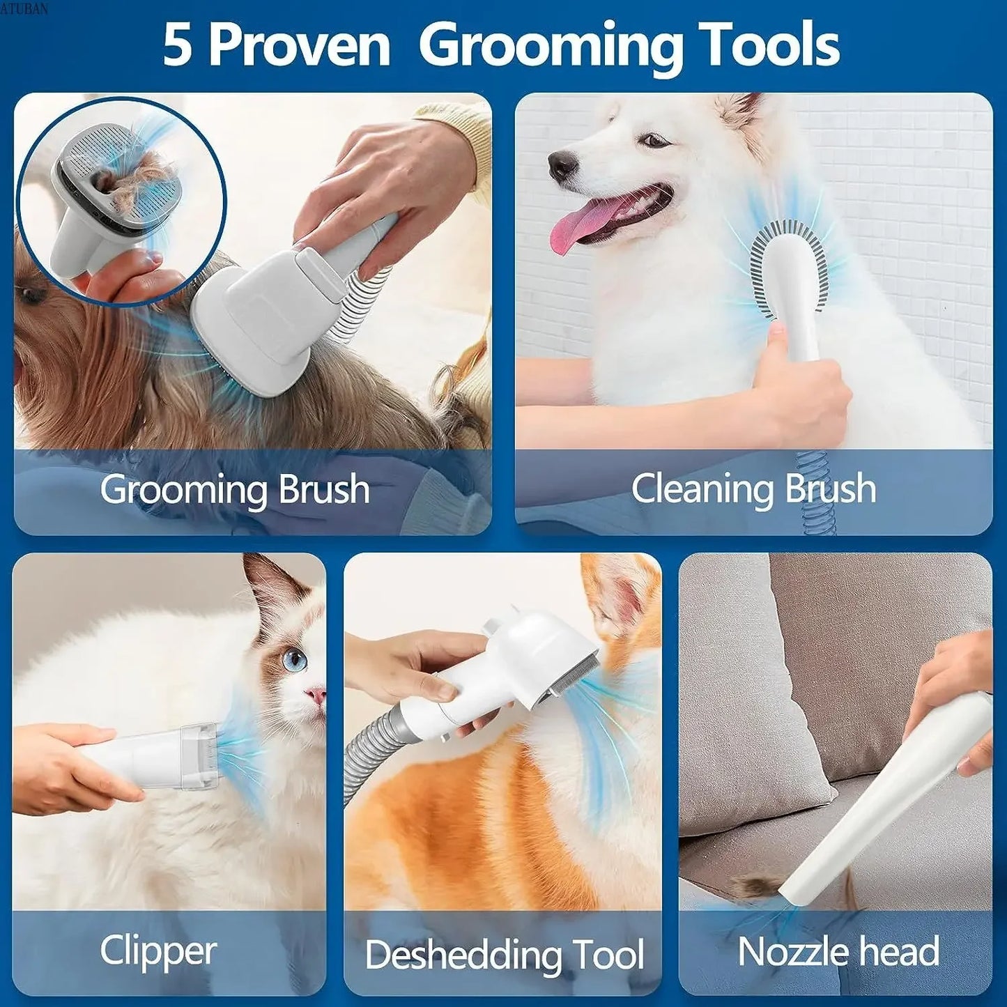 Haleva™ GroomPro 2-in-1 Grooming Vacuum System