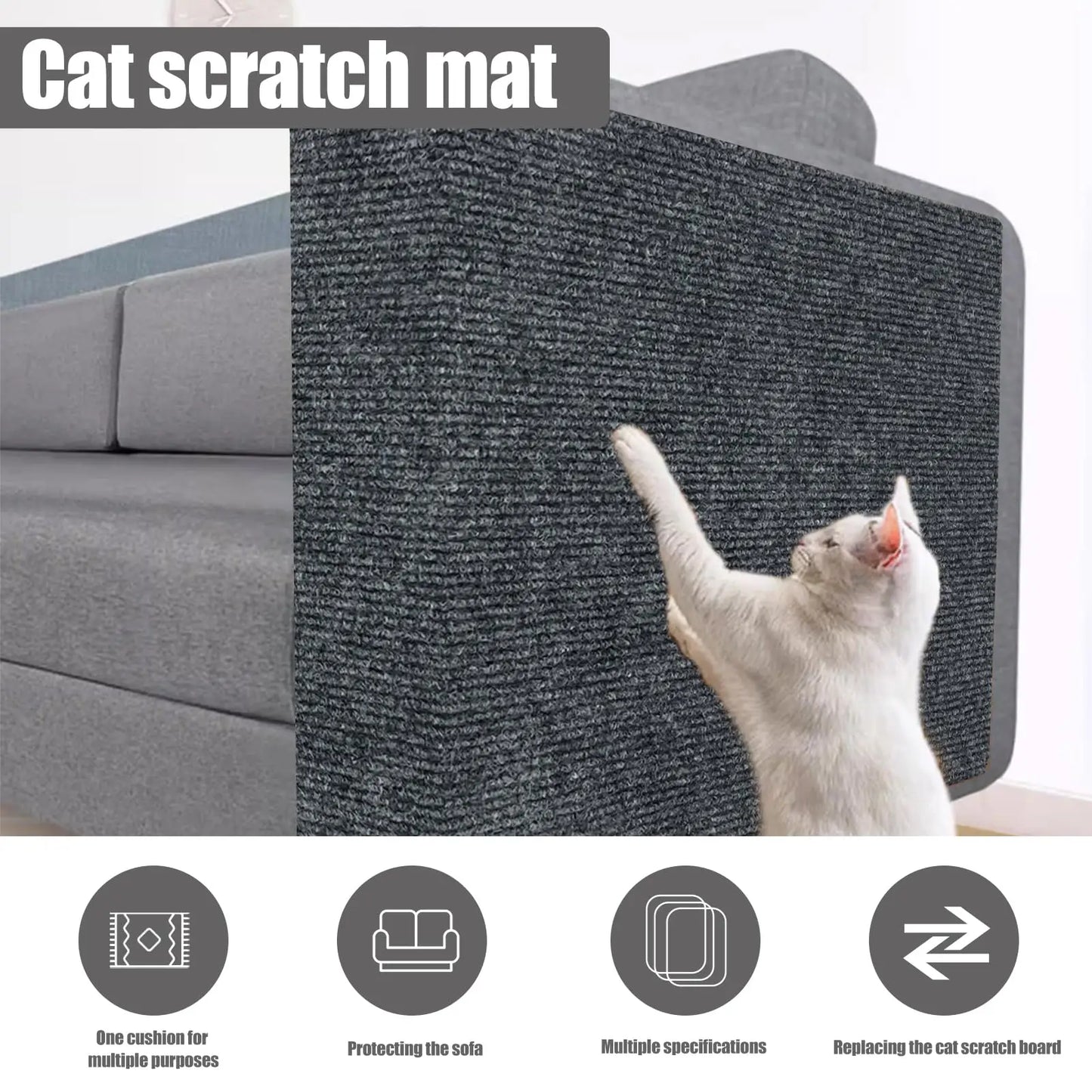 Haleva™ ClawGuard Pro – Self-Adhesive Cat Scratch Mat