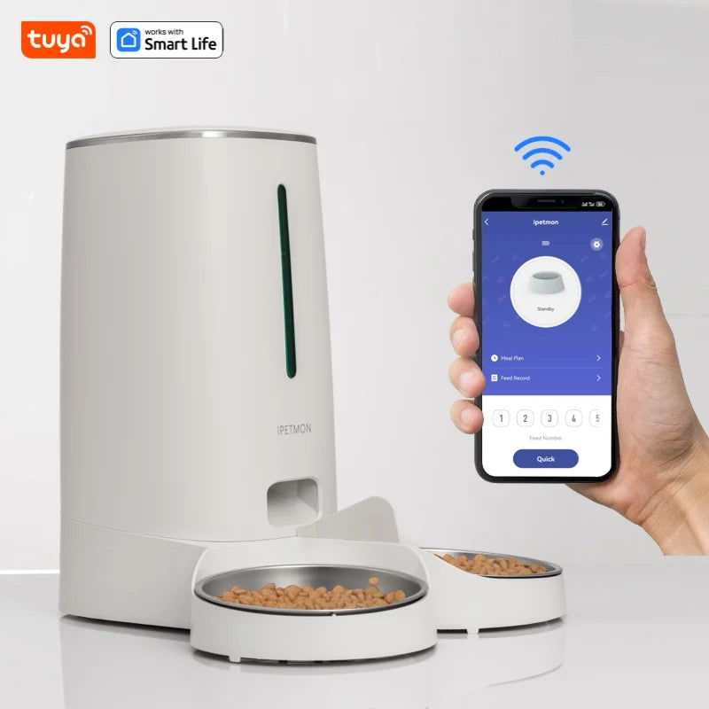 Haleva™ DuoFeed Pro 2.0 – Smart WiFi Pet Feeder for 2 Pets
