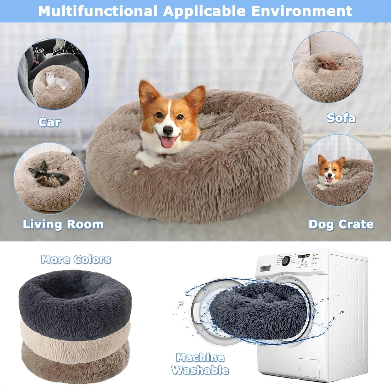 Haleva™ Plush Nest Bed – Winter-Ready Comfort for Cats & Dogs