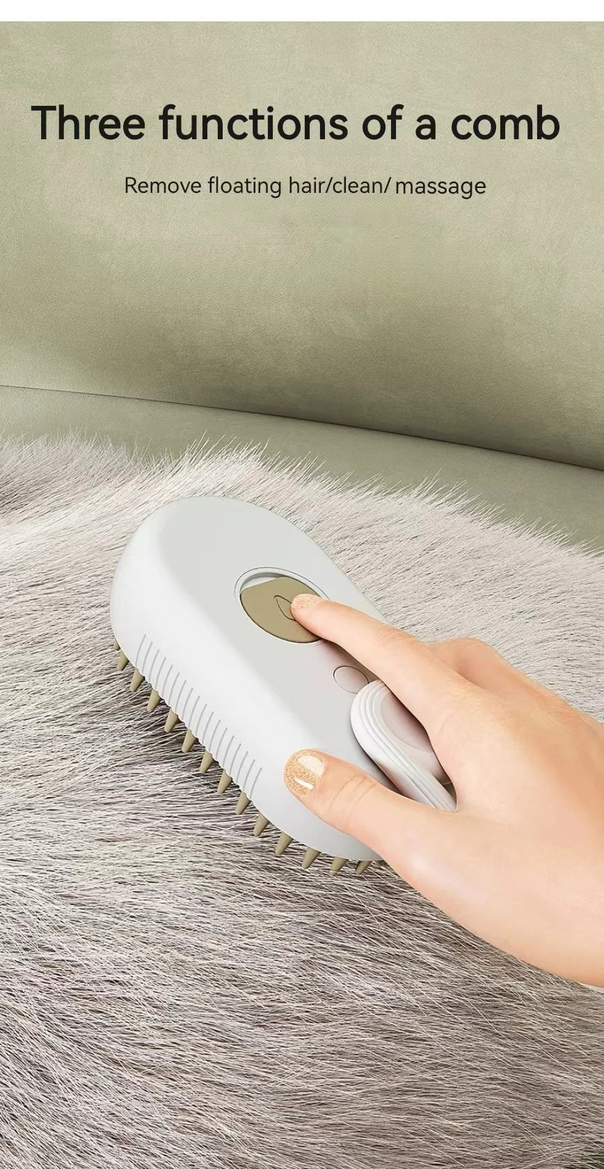 Haleva ProGroom™ 3-in-1 Electric Brush "Vet-Approved Deshedding & Massage for Cats & Dogs"