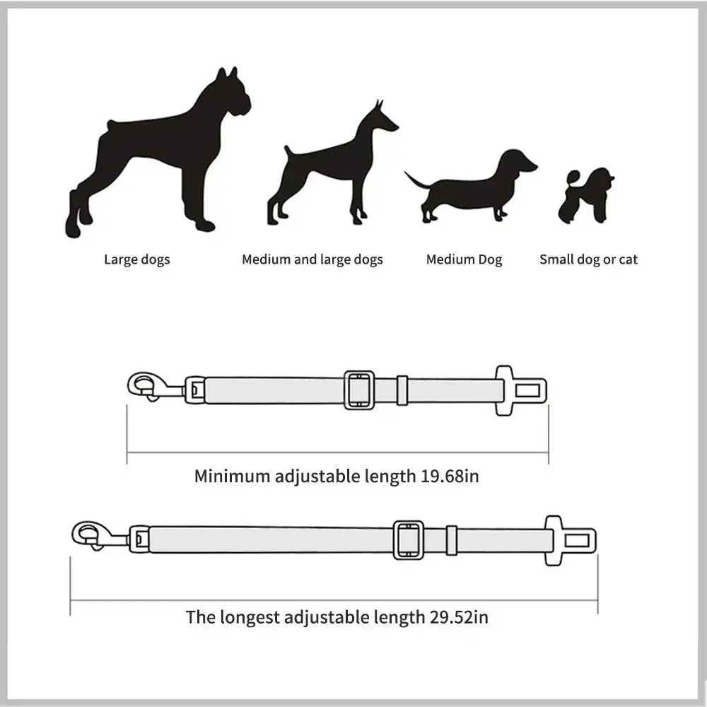 Haleva™ SafeRide Pro Adjustable Pet Seatbelt