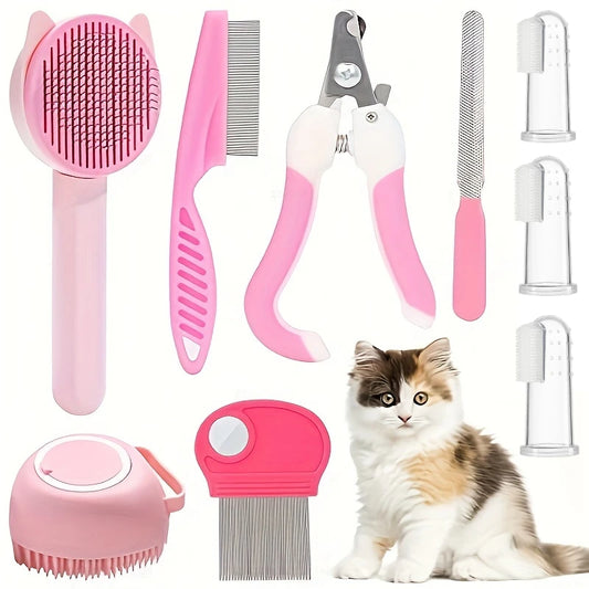 Haleva™ PurrCare 8-in-1 Grooming Kit