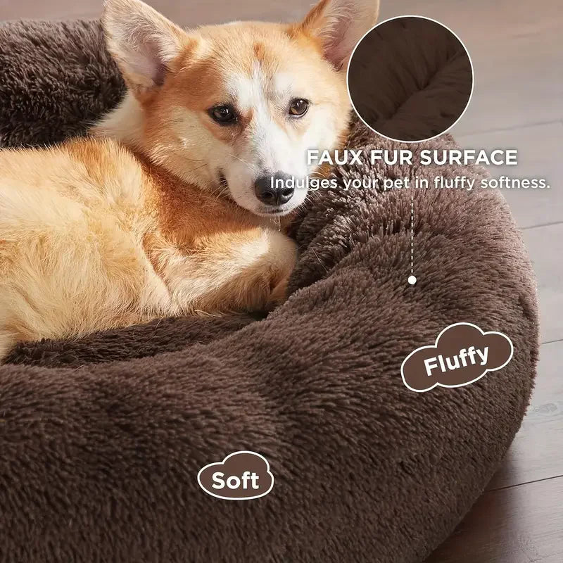 Haleva™ Plush Nest Bed – Winter-Ready Comfort for Cats & Dogs