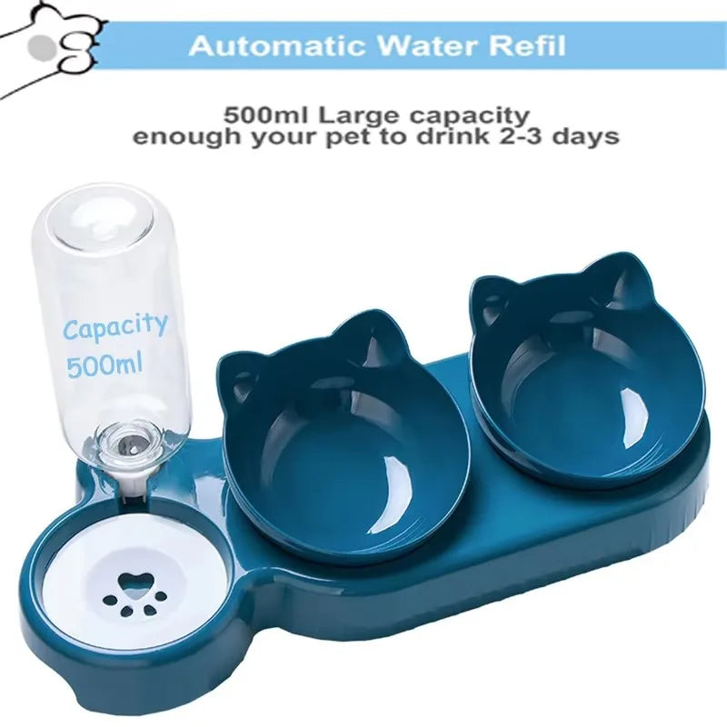 Haleva™ PurrfectDine Triple Bowl Set