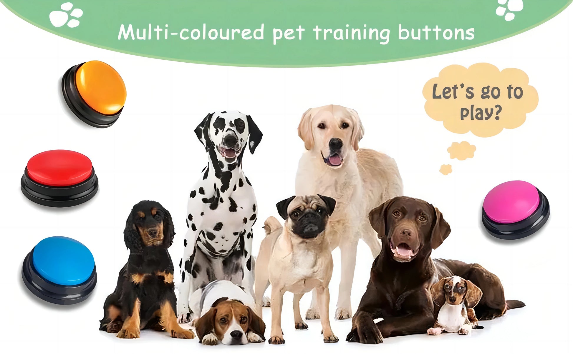 Haleva™ TalkPaws Interactive Training Buttons