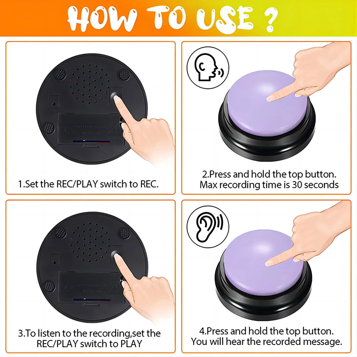 Haleva™ TalkPaws Interactive Training Buttons