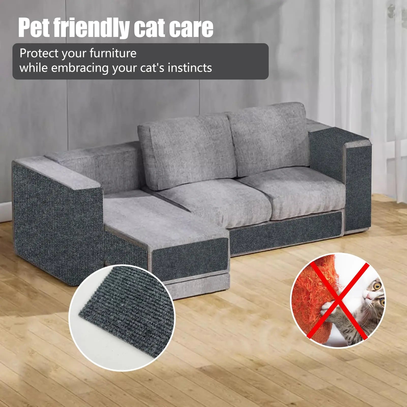 Haleva™ ClawGuard Pro – Self-Adhesive Cat Scratch Mat