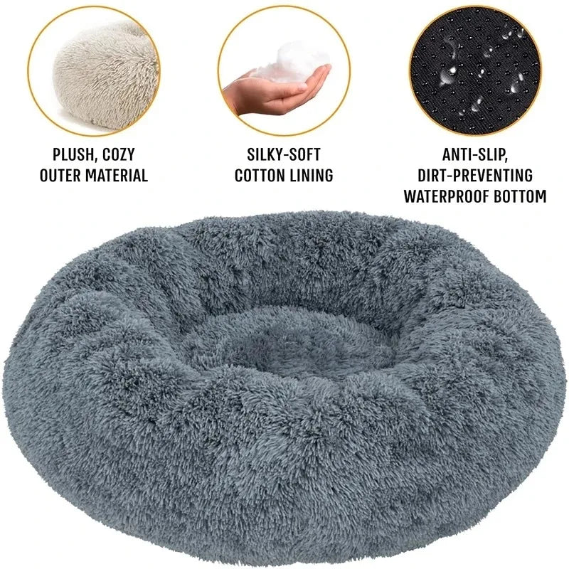 Haleva™ Plush Nest Bed – Winter-Ready Comfort for Cats & Dogs