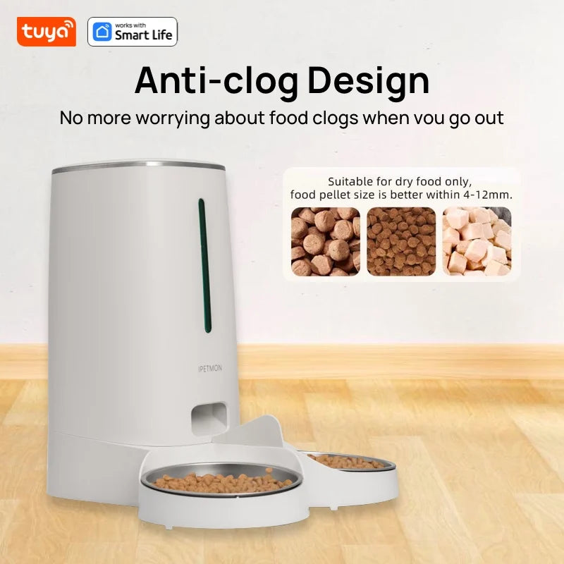 Haleva™ DuoFeed Pro 2.0 – Smart WiFi Pet Feeder for 2 Pets