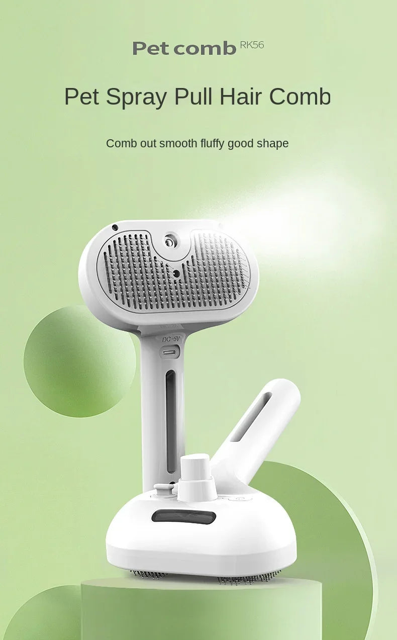 Haleva™ PurrGlow 2.0, 3-in-1 Steam Grooming Brush