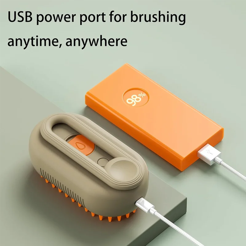 Haleva™ PurrGlow 2.0, 3-in-1 Steam Grooming Brush
