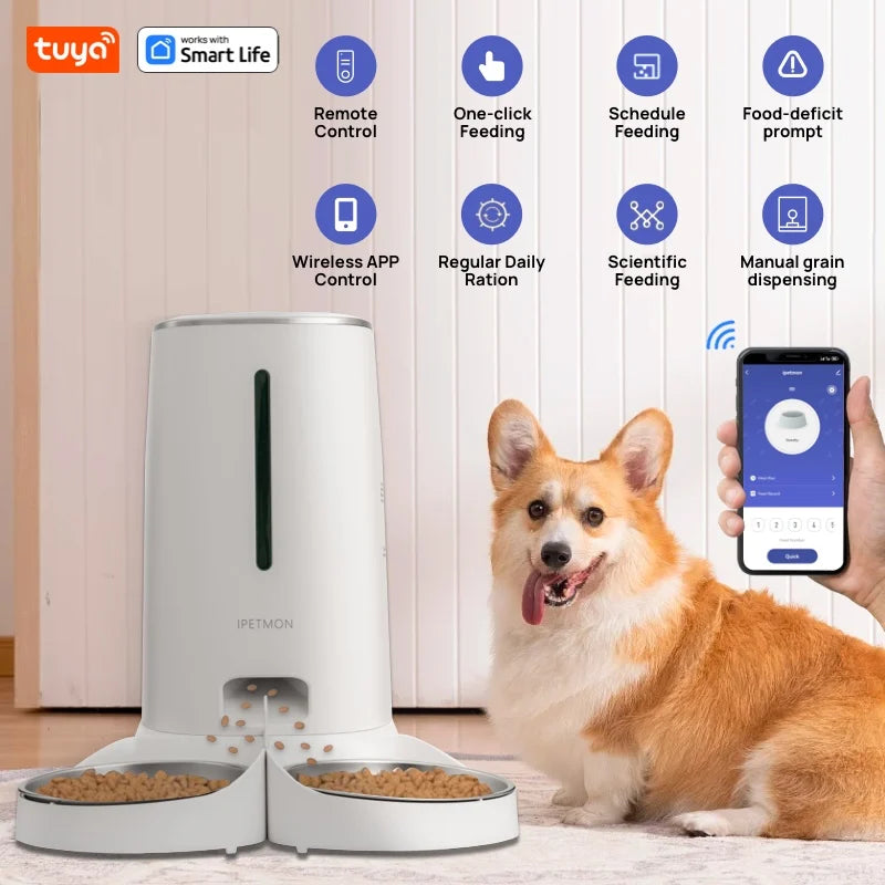 Haleva™ DuoFeed Pro 2.0 – Smart WiFi Pet Feeder for 2 Pets