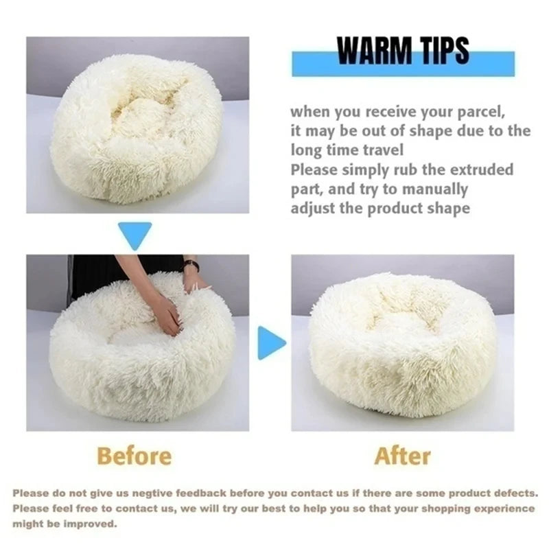 Haleva™ Plush Nest Bed – Winter-Ready Comfort for Cats & Dogs
