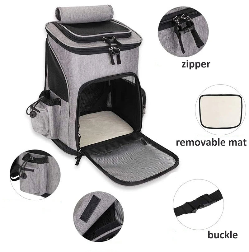 Haleva™ Breathable Pet Cat Carrier Backpack – Travel in Comfort & Style