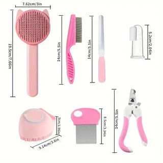 Haleva™ PurrCare 8-in-1 Grooming Kit