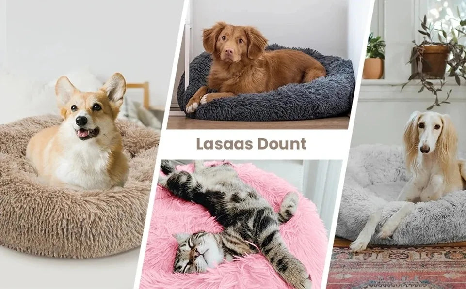 Haleva™ Plush Nest Bed – Winter-Ready Comfort for Cats & Dogs