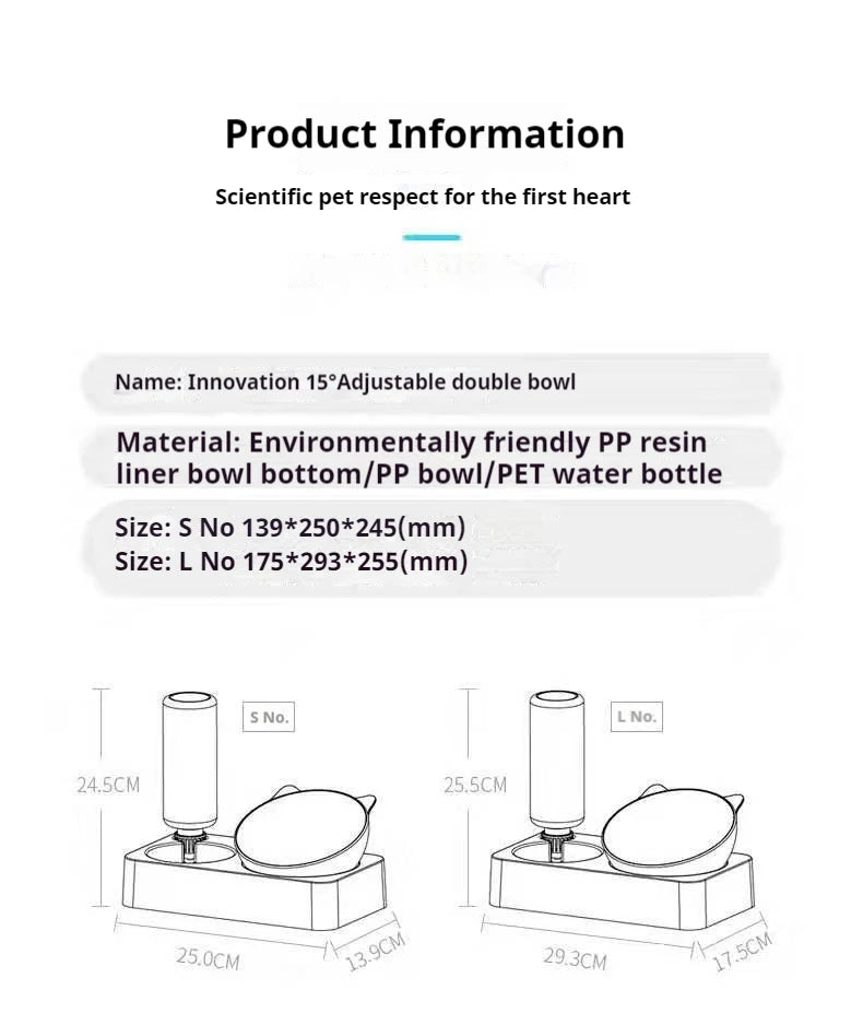 Haleva™ Elevate Duo – 15° Raised Feeder with Auto-Water System