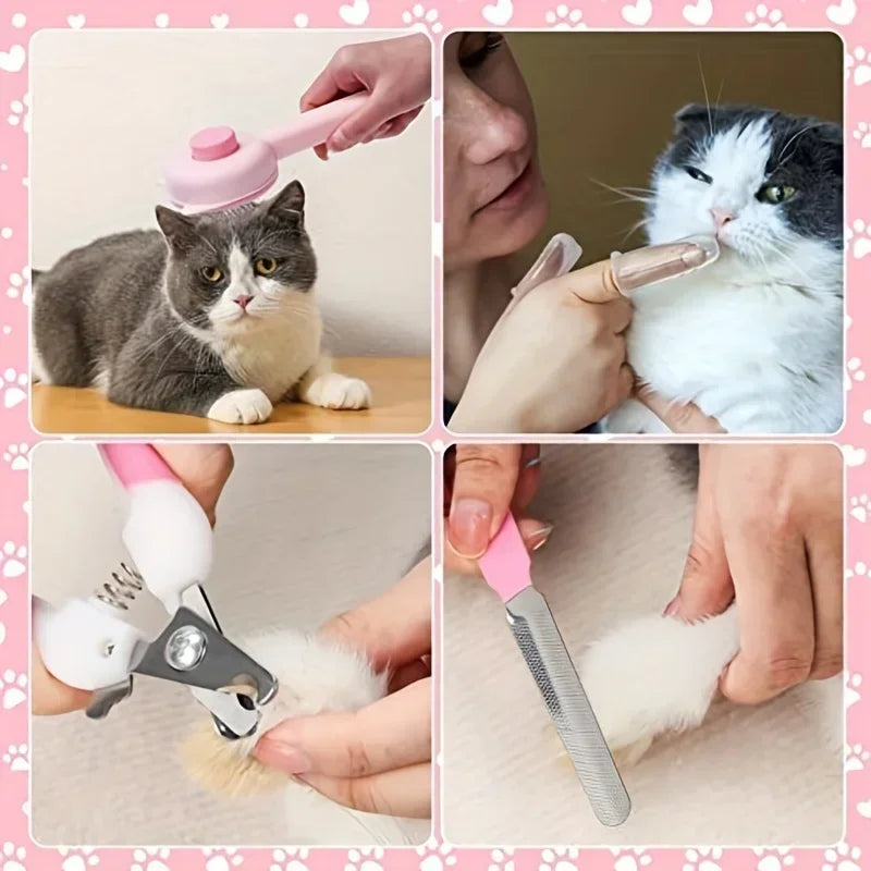 Haleva™ PurrCare 8-in-1 Grooming Kit
