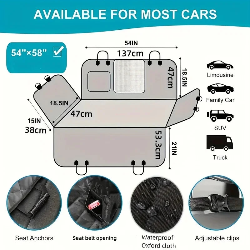 Haleva™ RoadGuard Pro – Ultimate Car Seat Protector for Dogs